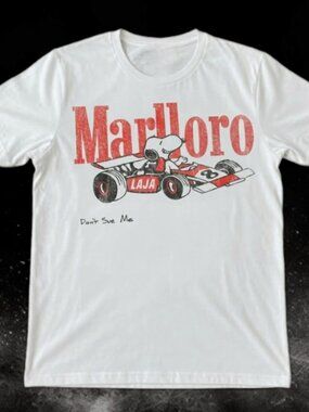 Snoopy F1 Race Car Shirt - Parody Cartoon Driver Graphic Tee